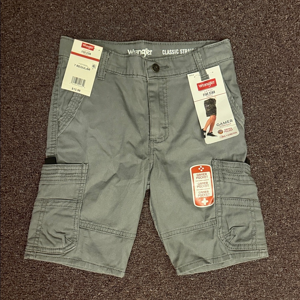 Wrangler Gray Boy’s Cargo Shorts